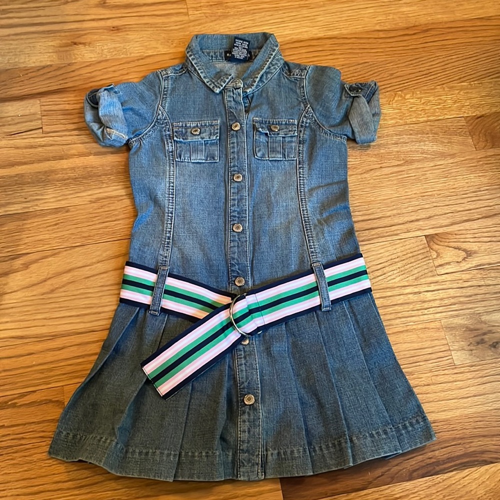 NWOT- Ralph Lauren denim dress-size 4/4T-gorgeous belt-great dress!